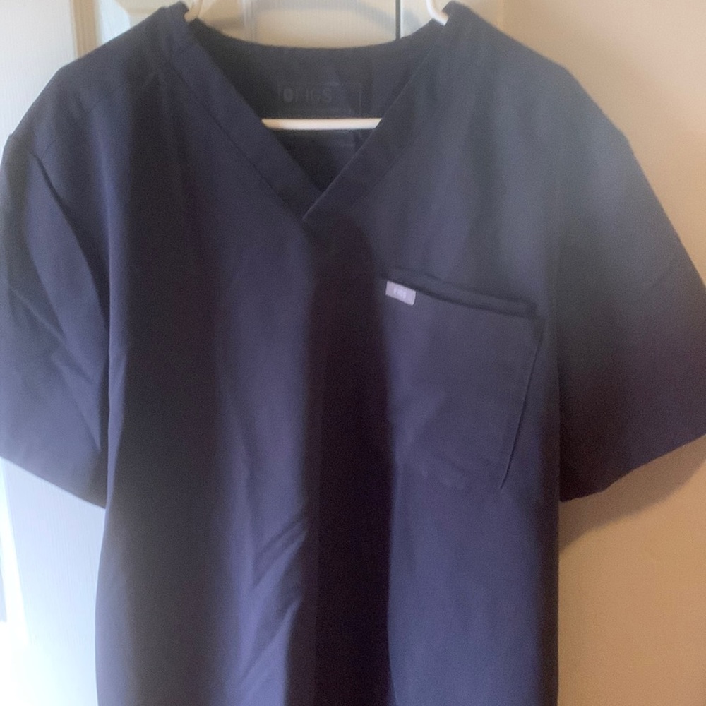 Figs Mens XL Scrub Top Quiet Navy